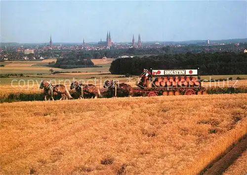 AK / Ansichtskarte Luebeck Blick vom Pariner Berg Brauereigespann Holstein Edel Luebeck