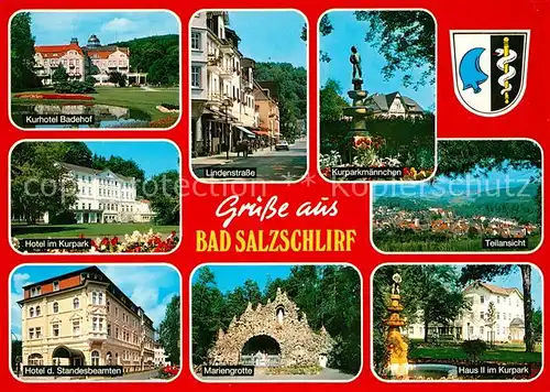 AK / Ansichtskarte Bad_Salzschlirf Lindenstrasse Kurhotel Badehof Mariengrotte  Bad_Salzschlirf