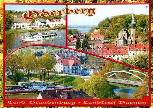 AK / Ansichtskarte Oderberg_Mark Seitenraddampfer Riesa St. Nikolai Kirche  Oderberg Mark