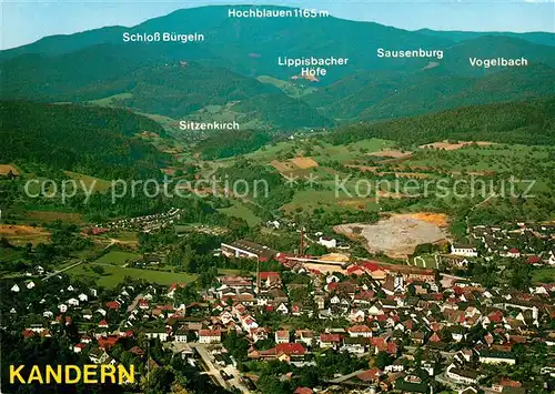 AK / Ansichtskarte Kandern Fliegeraufnahme Kandern