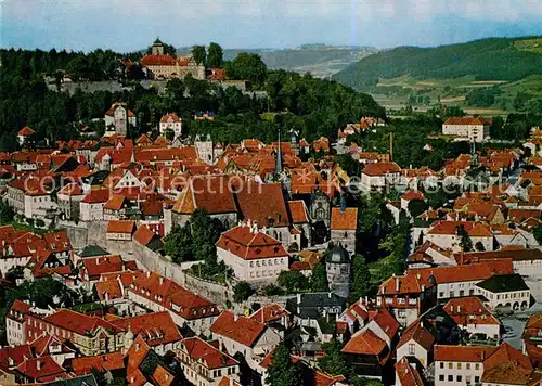 AK / Ansichtskarte Kronach_Oberfranken Fliegeraufnahme mit Veste Rosenberg Kronach Oberfranken