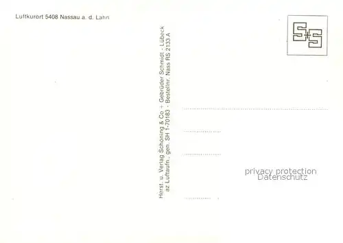 AK / Ansichtskarte Nassau_Bad Fliegeraufnahme mit Lahn Nassau_Bad