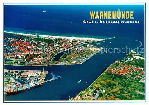 AK / Ansichtskarte Warnemuende_Ostseebad Fliegeraufnahme Warnemuende_Ostseebad