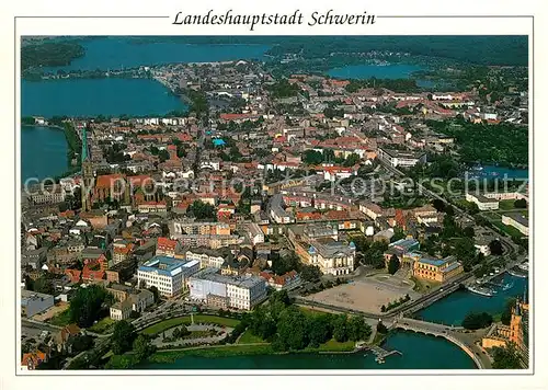 AK / Ansichtskarte Schwerin_Mecklenburg Fliegeraufnahme Schwerin_Mecklenburg