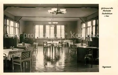 AK / Ansichtskarte Reichelsheim_Odenwald Goettmann sche Heilstaette Tagesraum Reichelsheim Odenwald
