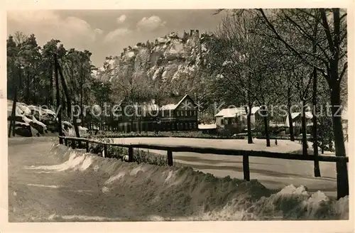 AK / Ansichtskarte Jonsdorf Hotel Gondelfahrt im Winter Zittauer Gebirge Jonsdorf