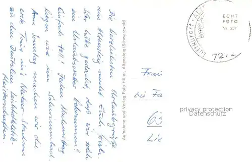 AK / Ansichtskarte Altensteig_Schwarzwald Durchblick zum Luftkurort Altensteig_Schwarzwald