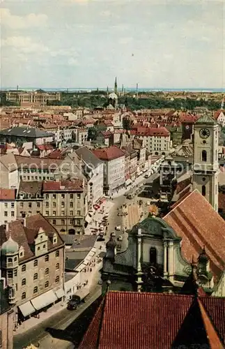 AK / Ansichtskarte Muenchen Stadtpanorama oestlicher Stadtteil Muenchen
