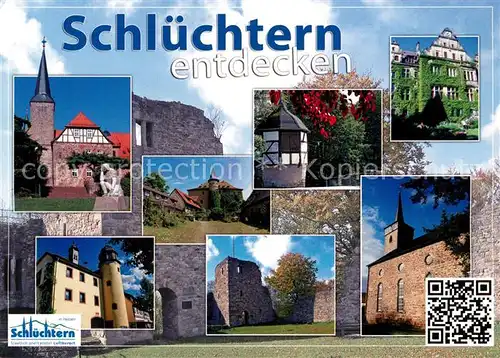 AK / Ansichtskarte Schluechtern Ehem Benediktinerkloster Burg Brandenstein Turm Rathaus Schloss Ramholz Kirche Schluechtern