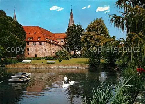 AK / Ansichtskarte Schluechtern Ehem Benediktinerkloster Schwanenteich Schluechtern