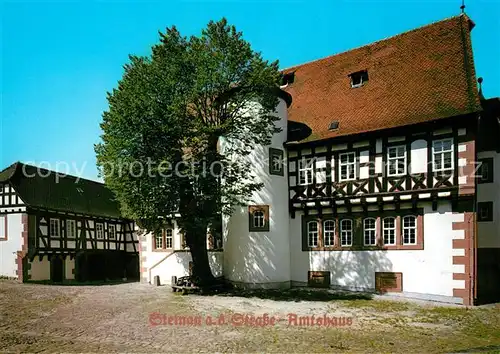 AK / Ansichtskarte Steinau_Strasse Amtshaus Fachwerkhaus Brueder Grimm Stadt Steinau_Strasse