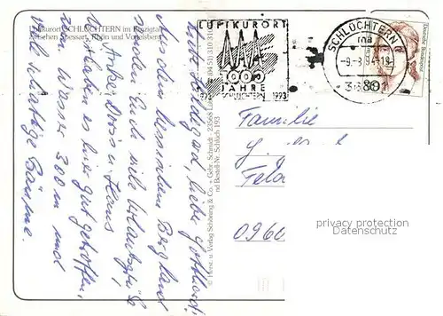 AK / Ansichtskarte Schluechtern Ehem Kloster Stadtpark Rathaus Brunnen Kirche Schloss Unter den Linden Fachwerkhaeuser Schluechtern