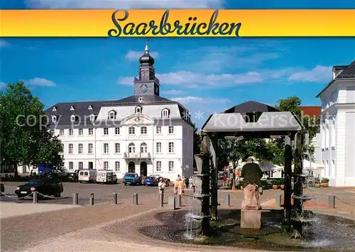 AK / Ansichtskarte Saarbruecken Platz des Unsichtbaren Mahnmals Altes Rathaus Saarbruecken