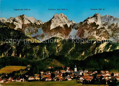 AK / Ansichtskarte Oberaudorf Panorama mit Kaisergebirge Oberaudorf