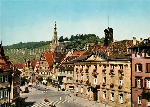 AK / Ansichtskarte Esslingen_Neckar Neues Rathaus Marktplatz Frauenkirche Esslingen Neckar