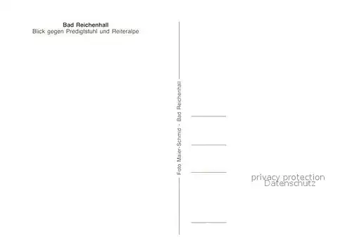 AK / Ansichtskarte Bad_Reichenhall Panorama Blick gegen Predigtstuhl und Reiteralpe Berchtesgadener Alpen Bad_Reichenhall