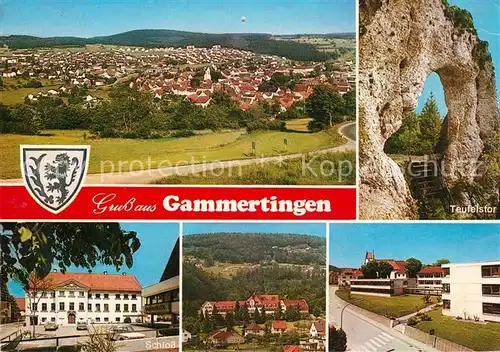 AK / Ansichtskarte Gammertingen Panorama Teufelstor Schloss Ortsansichten Gammertingen