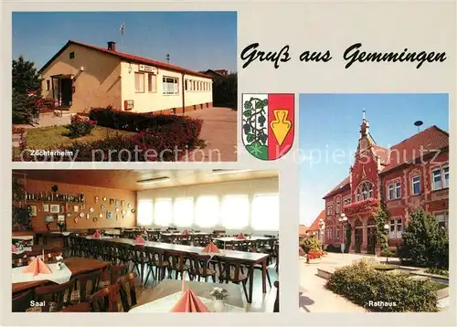 AK / Ansichtskarte Gemmingen Zuechterheim Saal Rathaus Gemmingen