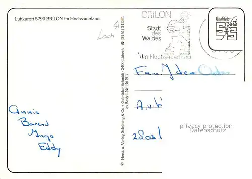 AK / Ansichtskarte Brilon Brunnen Jaegerhof Rathaus Fachwerkhaeuser Brilon