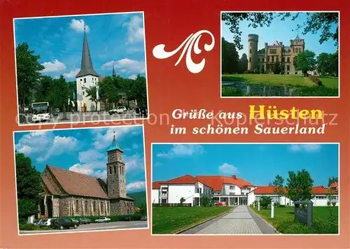 AK / Ansichtskarte Neheim Huesten Kirchen Schloss Sanatorium Neheim Huesten