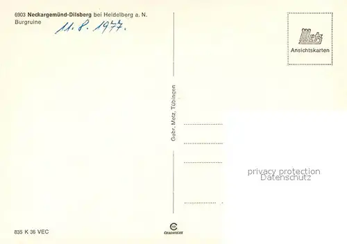 AK / Ansichtskarte Dilsberg Burgruine Dilsberg