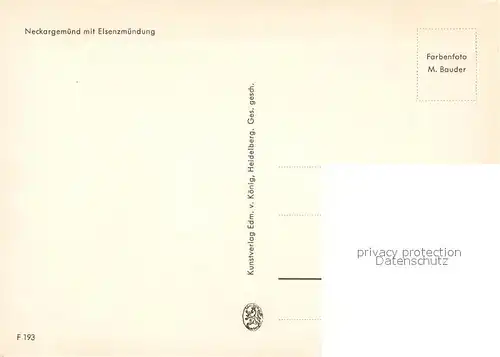 AK / Ansichtskarte Neckargemuend Fliegeraufnahme mit Elsenzmuendung Neckargemuend