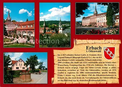AK / Ansichtskarte Erbach_Odenwald Kloster Lorsch Wasserburg Schloss  Erbach Odenwald
