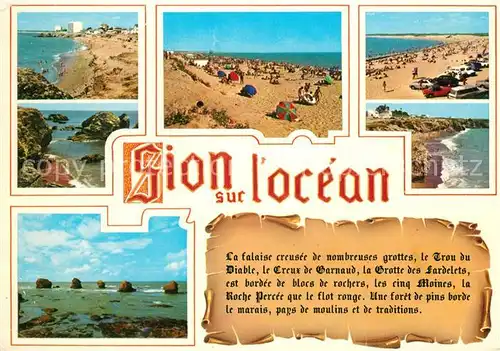 AK / Ansichtskarte Sion_sur_Ocean Vue partielle La plage Sion_Sur_Ocean