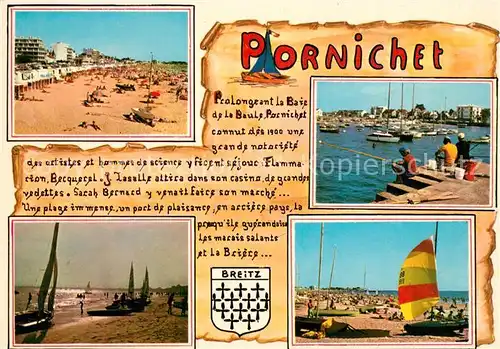 AK / Ansichtskarte Pornichet Strandpartien Yachthafen Pornichet