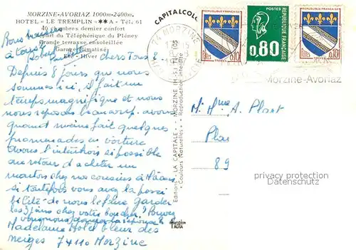 AK / Ansichtskarte Morzine Telepherique Vue generale Promenade en Traineau Telepherique d Avoriaz Morzine