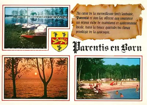 AK / Ansichtskarte Parentis en Born Yachthafen Sonnenuntergang Strand Parentis en Born