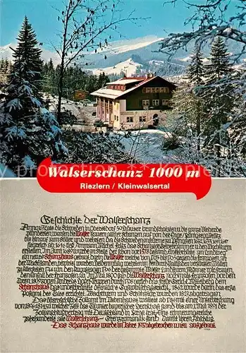 AK / Ansichtskarte Riezlern_Kleinwalsertal_Vorarlberg Walserschanz Riezlern_Kleinwalsertal