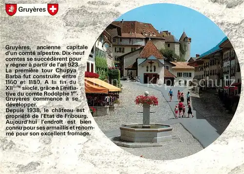 AK / Ansichtskarte Gruyeres_FR Historique de la ville Gruyeres FR