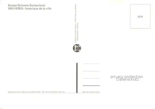 AK / Ansichtskarte Gruyeres_FR Historique de la ville Gruyeres FR