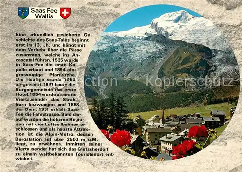 AK / Ansichtskarte Saas Fee mit Alphubel Saas Fee