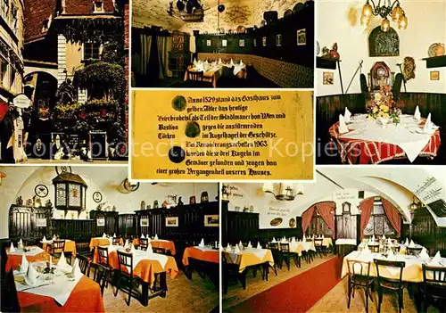 AK / Ansichtskarte Wien Reichenberger Griechenbeisl Altwiener Restaurant Historische Schauraeume Wien