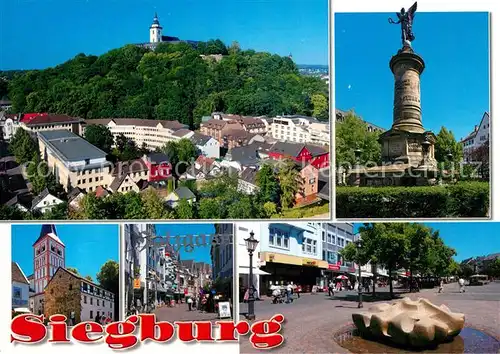 AK / Ansichtskarte Siegburg Panorama Monument Kirche Salzgasse Stadtplatz Siegburg