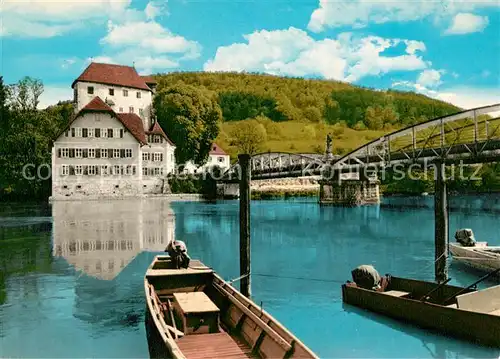 AK / Ansichtskarte Hohentengen_Hochrhein Partie am Rhein Hohentengen Hochrhein