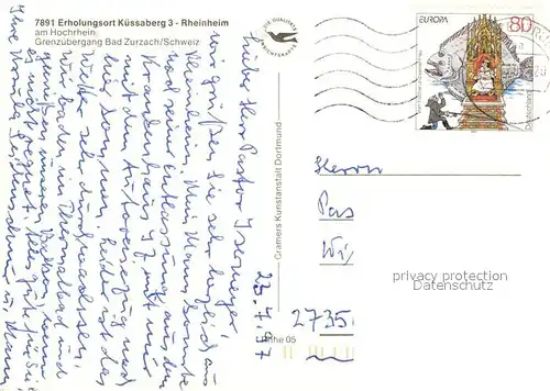 AK / Ansichtskarte Rheinheim Panorama Rheintal Thermalbad Zurzach Kuessaburg Rheinheim