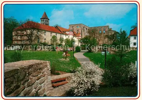 AK / Ansichtskarte Bad_Hersfeld Stiftsruine mit altem Kloster Bad_Hersfeld