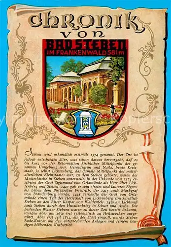 AK / Ansichtskarte Bad_Steben Chronik  Bad_Steben