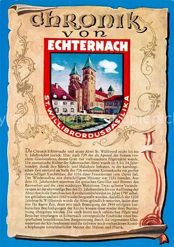 AK / Ansichtskarte Echternach St. Willibrordus Basilika Chronik  Echternach
