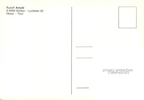 AK / Ansichtskarte Soelden_oetztal Haus Rudold Arnold Soelden oetztal
