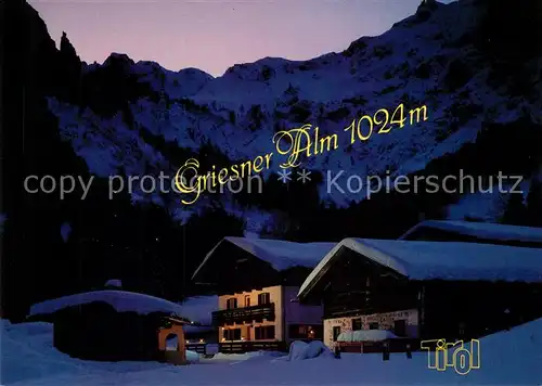AK / Ansichtskarte Wilder_Kaiser Unterkunftshaus Griesner Alm Wilder Kaiser