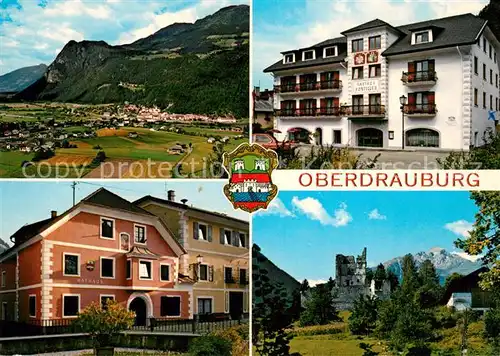 AK / Ansichtskarte Oberdrauburg_Kaernten Pontiller Haus Fliegeraufnahme Ruine Hohenburg Hochstadel  Oberdrauburg Kaernten