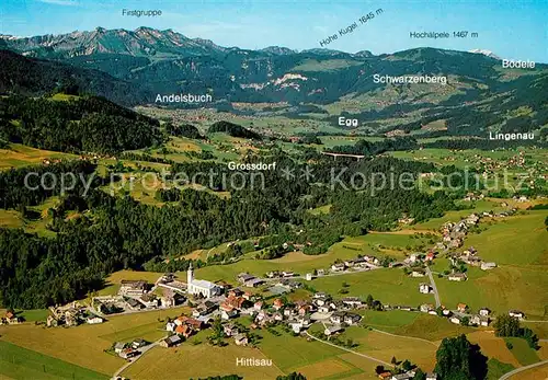 AK / Ansichtskarte Hittisau_Vorarlberg Fliegeraufnahme Bregenzerwald  Hittisau Vorarlberg