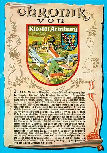 AK / Ansichtskarte Lich_Hessen Kloster Arnsburg Chronik  Lich Hessen