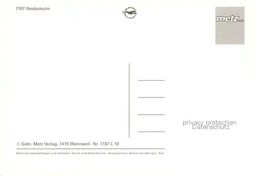 AK / Ansichtskarte Neckarsulm  Neckarsulm