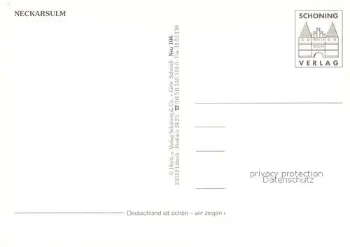 AK / Ansichtskarte Neckarsulm Museum Schlossturm Marktplatz Rathaus Stadtpfarrkirche  Neckarsulm