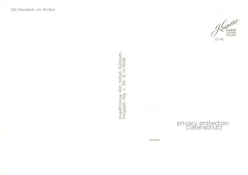 AK / Ansichtskarte Eberbach_Neckar Fliegeraufnahme Eberbach Neckar